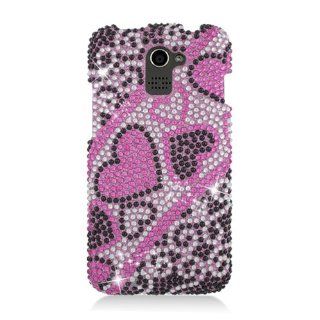 Eagle Cell PDHWM931F384 RingBling Brilliant Diamond Case for Huawei Premia M931   Retail Packaging   Pink/Black Heart Cell Phones & Accessories