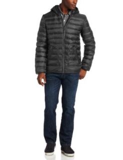 Nautica Men's Hooded Jacket with 2 Pockets, Dark Grey, Small at  Mens Clothing store: Down Outerwear Coats