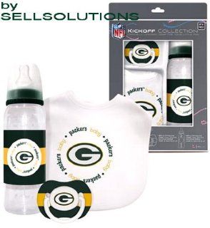 GREEN BAY PACKERS NFL Baby Gift Set: Kickoff Collection 3 Piece Baby Feeding Set : Infant And Toddler Sports Fan Apparel : Sports & Outdoors