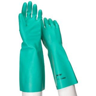 Ansell Sol Vex 37 165 Nitrile Glove, Chemical Resistant, Straight Cuff, 15" Length, 22 mils Thick, X Large (Pack of 12 Pairs): Chemical Resistant Safety Gloves: Industrial & Scientific