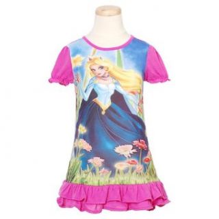 Toddler Girls Sleepwear Hot Pink Princess Nightgown 3T: The Toon Studio: Clothing