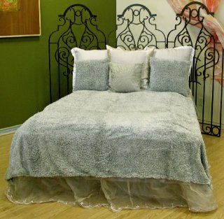Ultra Soft Faux Fur Shag Bedspread Bedcover Bedding Blanket Sage Moss Green King  Other Products  