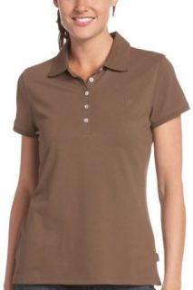 IZOD Women's Polo Shirt, Coconut Shell, Small at  Womens Clothing store: