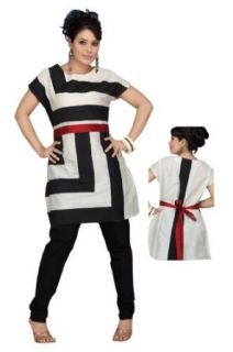 Women Plain Cotton Tunic Multi Color Fabric Top Dress: Clothing