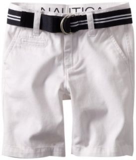 Nautica Sportswear Kids Boys 2 7 Belted Short, Sail White, 5: Clothing