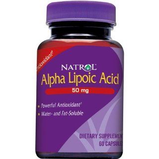 Natrol Alpha Lipoic Acid 50mg Capsules, 60 Count (Pack of 2) Health & Personal Care