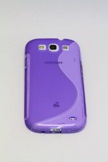   PURPLE   Clear Rubberized Transparent Case See Thru Back Cover Skin For SAMSUNG GALAXY S3 S III , Compatible with Galaxy S3 Phone Carriers: I747 ATT / I535 VERIZON / T999 TMOBILE / L710 SPRINT / I9300: Everything Else