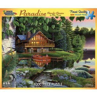 White Mountain Puzzles Paradise   1000 Piece Jigsaw Puzzle: Toys & Games