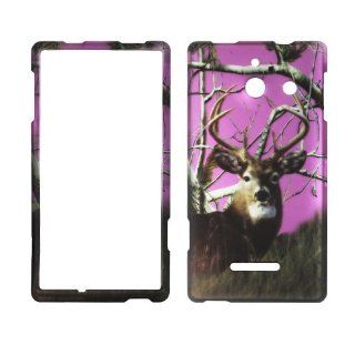 2D Pink Camo Deer Realtree Huawei Ascend W1 H883G Straight Talk TracFone Prepaid Smartphone Case Cover Hard Case Snap on Cases Rubberized Touch Protector Faceplates: Cell Phones & Accessories