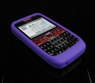 PURPLE Soft Rubber Silicone Skin Cover Case for Nokia E63 w/ Free Screen Prot: Cell Phones & Accessories