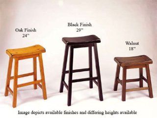 Set of 2 18 Inch High Gaucho Walnut Finish Saddle Seat Stool SHIPS FOR ONLY $4.95!   Barstools Without Backs