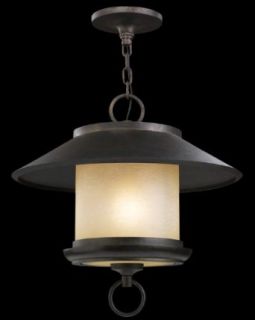 Fine Art Lamps 539882 East West Passage Energy Smart 1 Light Outdoor Hanging Lantern in Aged Ebony with Creamy Vanilla Glass glass   Close To Ceiling Light Fixtures  