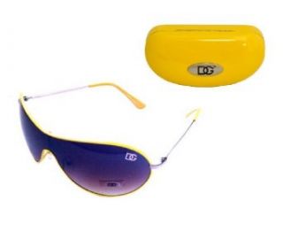 Sun Glasses Celebrity Shades DG Eyewear Women's Aviator Sunglasses with DG Hard Case: Clothing