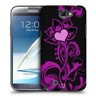 Head Case Designs Black Heart Collection Hard Back Case Cover For Samsung Galaxy Note 2 II N7100: Cell Phones & Accessories