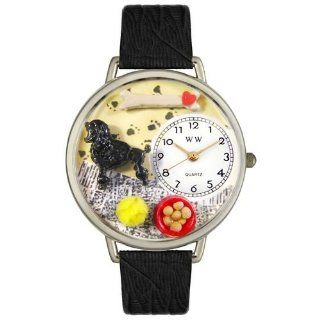 Poodle Black Skin Leather And Silvertone Watch: Everything Else