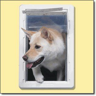 RUFF WEATHER MEDIUM PET DOOR W/WALL MOUNT : Double Flap Dog Door : Pet Supplies