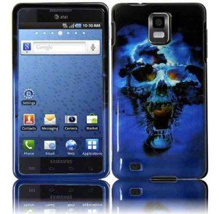 Blue Black Skull Hard Cover Case for Samsung Infuse 4G SGH I997: Cell Phones & Accessories