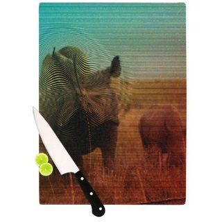 Kess InHouse Danny Ivan Abstract Rhino Cutting Board, 11.5 by 8.25 Inch: Kitchen & Dining