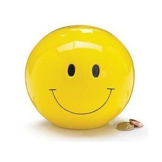 Smiley/Happy Face Piggy Bank Collectible Bank Great Gift Item: Toys & Games