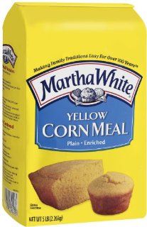Martha White Plain Yellow Cornmeal, 5 Pound (Pack of 8)  Snack Party Mixes  Grocery & Gourmet Food