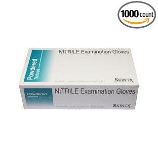 SKINTX Nitrile Blue Medical Exam Powdered Gloves (1000 Case): Industrial & Scientific