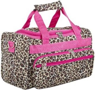 World Traveler Pink Leopard Duffle Bag 13 inch Duffel Bags Clothing