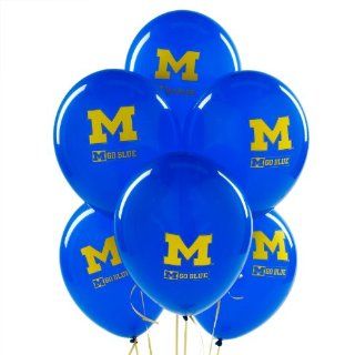 NCAA Michigan Wolverines Navy Blue 10 Pack 11'' Round Latex Party Balloons: Sports & Outdoors