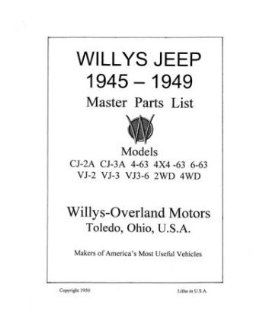 1945 1946 1947 1948 1949 Jeep Willys Parts Numbers List Interchange Factory: Automotive