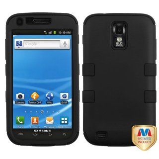 MyBat SAMT989HPCTUFFSO001NP Rubberized Rugged Hybrid TUFF Case for T Mobile Samsung Galaxy S2   Retail Packaging   Black/Black: Cell Phones & Accessories