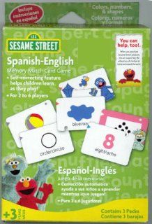 Sesame Street Spanish English Memory Match Card Game: Toys & Games