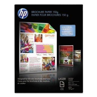 HP Color Laser Glossy Brochure Paper   Color Laser Brochure Paper, 97 Brightness, 40lb, 8 1/2 x 11, White, 150 Shts/Pk : Office Products