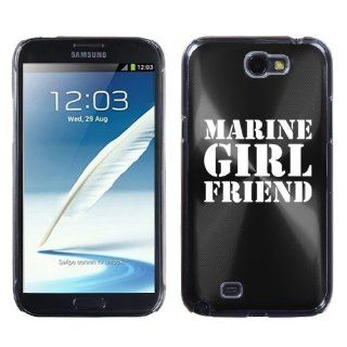 Samsung Galaxy Note 2 II N7100 Black 2F1895 Aluminum Plated Hard Case Marine Girl Friend: Cell Phones & Accessories