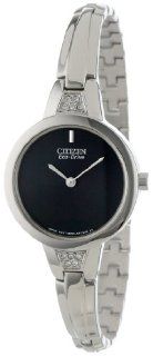 Citizen Women's EX1150 52E Silhouette Crystal Bangle Eco Drive Stainless Steel Watch Watches