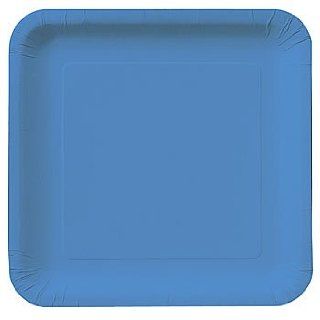 Blue Square Paper Plates, 7 inch Deep Dish 18 Per Pack: Kitchen & Dining