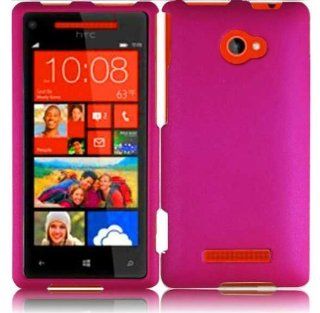 VMG HTC Windows Phone 8X Hard Phone Case Cover   HOT PINK Hard 2 Pc Plastic Snap On Case Cover for HTC Windows Phone 8X Cell Phone [by VANMOBILEGEAR]: Cell Phones & Accessories