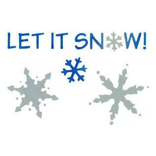 Let it Snow Craft Stencil   Complete Kit Stencil with Paints & Brush(es)   Plastic: Industrial & Scientific