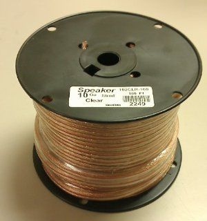 10 Gauge Clear Speaker Wire 100' Roll : Vehicle Amplifier Power And Ground Cables : Car Electronics
