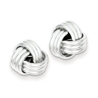 Sterling Silver Twisted Knot Post Earrings: Stud Earrings: Jewelry