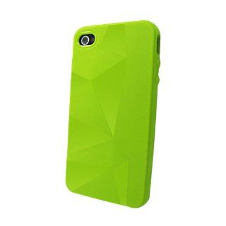 Green Diamond Design Pattern Soft TPU Silicone Case Cover Skin For iPhone 4G 4S SS8: Cell Phones & Accessories