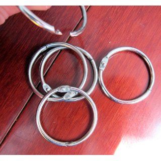 5 x Staple Book Binder Loose Leaf Snap Rings Keychains 1.25" Inner Dia : Office Book Rings : Office Products