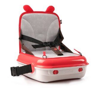 Benbat Yummigo Booster Seat Storage Chair, Strawberry Red/Brown Baby