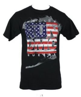 IMPB Men's Hollis Queens Amercian Flag Logo Run DMC T Shirt: Fashion T Shirts: Clothing