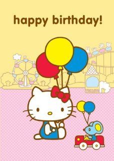 Hello Kitty, Happy Birthday Greetings Card, Theme Park  