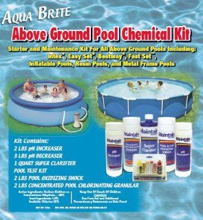 Above Ground Pool Chemical Kit For Intex, Bestway and All Above Ground Pools : Swimming Pool Maintenance Kits : Patio, Lawn & Garden