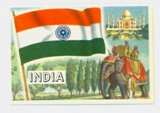 1956 Flags of the World 34 India Near Mint: Entertainment Collectibles