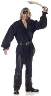 Swashbuckler Man Costume Shirt (guns, eye patch, headwrap, pants not included) Clothing