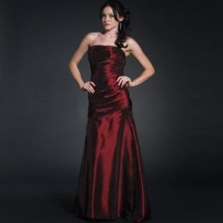 Strapless Red Ball Gown Prom Dress (70505) Wine at  Womens Clothing store
