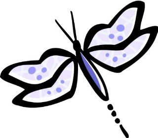 4" Dragonfly with purple wings. Engineer Grade reflective printed vinyl decal sticker for any smooth surface such as windows bumpers laptops or any smooth surface. 