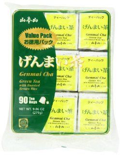 Yamamotoyama Genmai Cha Roasted Brown Rice Green Tea Value Pack, 9.86 Ounce Bag : Grocery & Gourmet Food