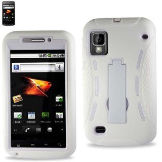 ZTE Warp Hybrid Case All White W/Kickstand: Cell Phones & Accessories